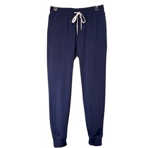 Zyia Active Navy Blue Women's Drawstring Elastic Fitness Joggers Pants Jogger sm